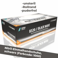 NITRAS 8320 BLACK WAVE Nitril-Handschuhe 100Stk Gr. M