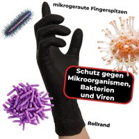 NITRAS 8320 BLACK WAVE Nitril-Handschuhe 100Stk Gr. M