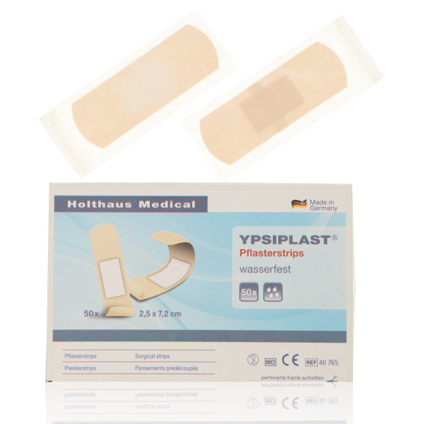 YPSIPLAST Pflasterstrips wasserfest 2,5x7,2cm 50Stk