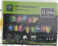 Lichterkette LED "Happy Birthday"