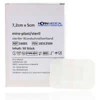 Horn miro-plast steril Wundschnellverband 7,2 x 5cm 50Stk