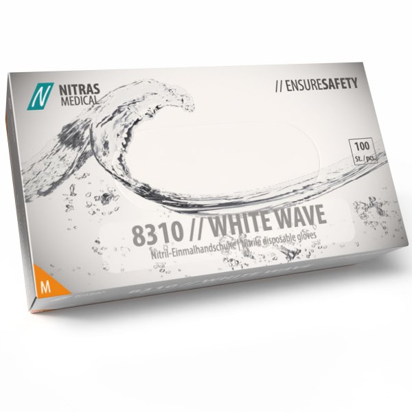 NITRAS 8310 WHITE WAVE Nitril-Handschuhe 100Stk Gr. M