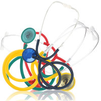 Stethoskop Flachkopf Einfachschlauch   -Farbe wählbar-